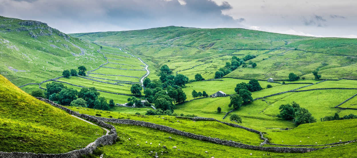 Yorkshire hills in summer