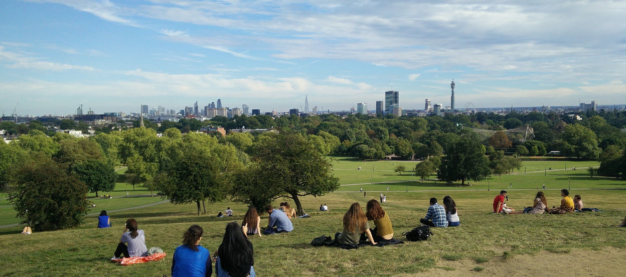 View from Primrose hill in london