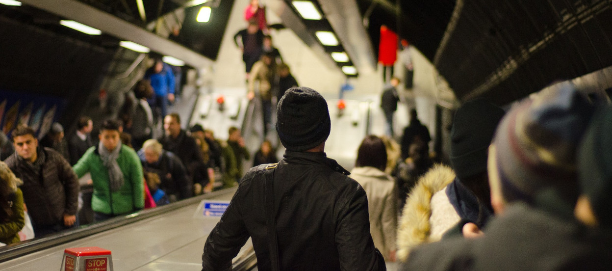 Commuters at rush hour