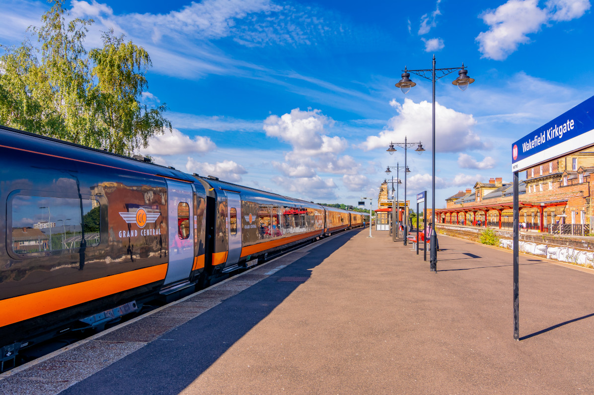 Grand Central train at Wakefield Kirkgate station