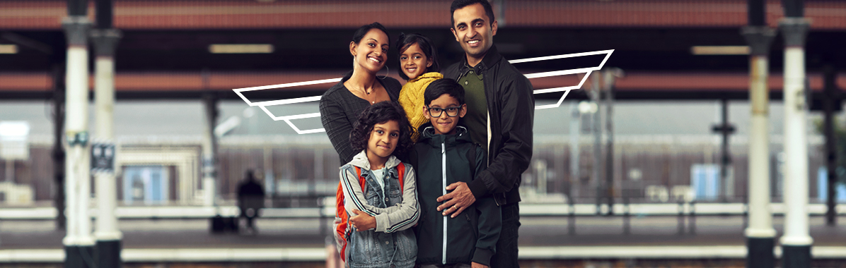 Family Standing at York Train Station