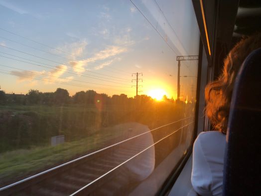 Train at Sunset