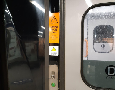 Signage on the train door