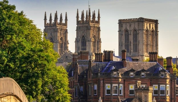 York Minster and York city walls