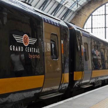 Man on train platform