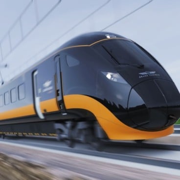 artistic representation of new Grand Central tri-mode train