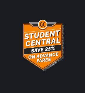 Student Central - get 25% off train travel